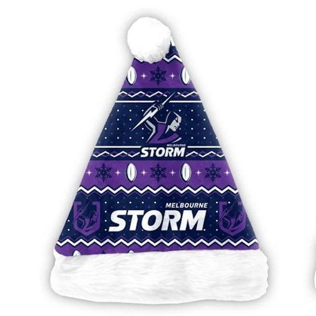 Melbourne Storm Christmas Santa Hat