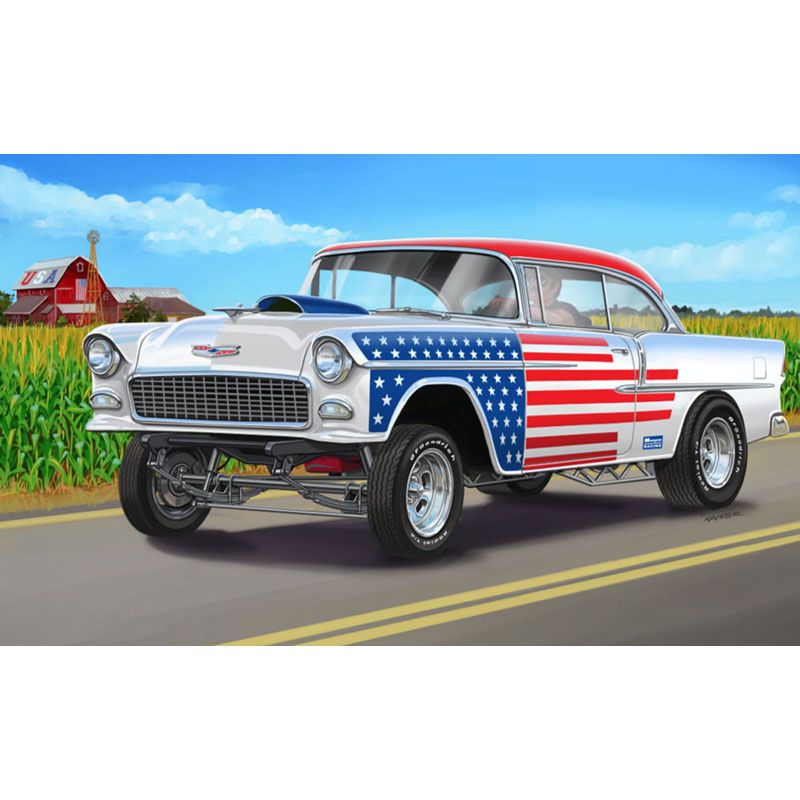REVELL 1955 CHEVY BEL AIR STREET MACHINE 2N1, 1:24 Scale Model Kit