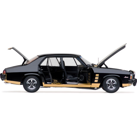 Classic Carlectables Holden HX Monaro GTS Sedan Tuxedo Black, 1:18 Scale Diecast Model Car