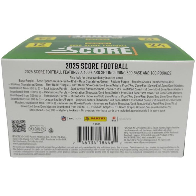 2025 Panini Score NFL Football Retail Pack
