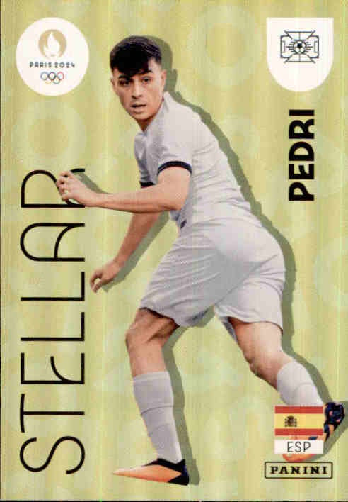 Pedri, #56, Stellar, 2024 Panini Paris Olympics