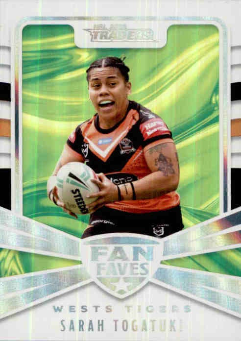 Sarah Togatuki, Fan Faves Green, 2025 TLA Traders NRL Rugby League