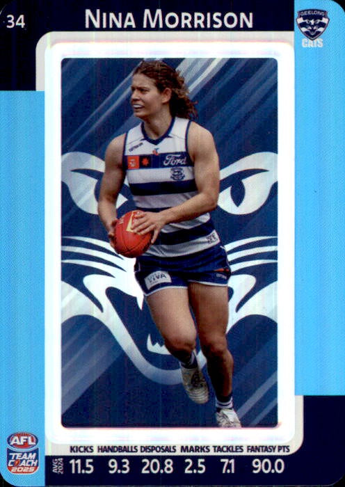 Nina Morrison, #34, Blue Parallel, 2025 Teamcoach AFLW