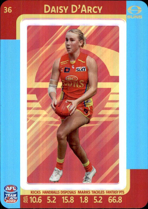 Daisy D'Arcy, #36, Blue Parallel, 2025 Teamcoach AFLW