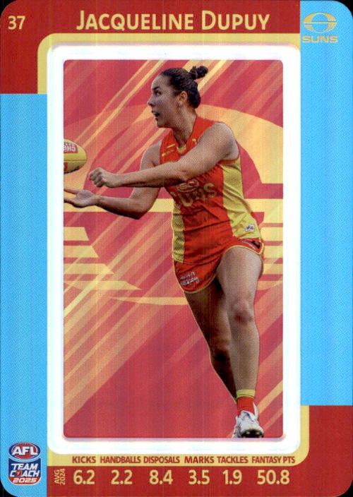 Jacqueline Dupuy, #37, Blue Parallel, 2025 Teamcoach AFLW