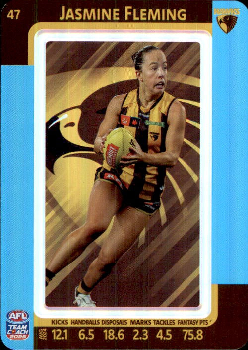 Jasmine Fleming, #47, Blue Parallel, 2025 Teamcoach AFLW