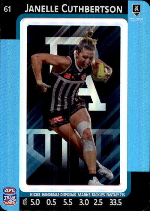 Janelle Cuthbertson, #61, Blue Parallel, 2025 Teamcoach AFLW