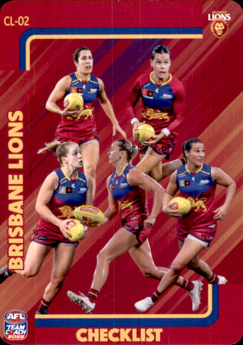 2025 Teamcoach AFLW Checklist Cards - Cards CL-01 to CL-18 - Pick Your Card