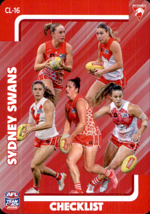 2025 Teamcoach AFLW Checklist Cards - Cards CL-01 to CL-18 - Pick Your Card