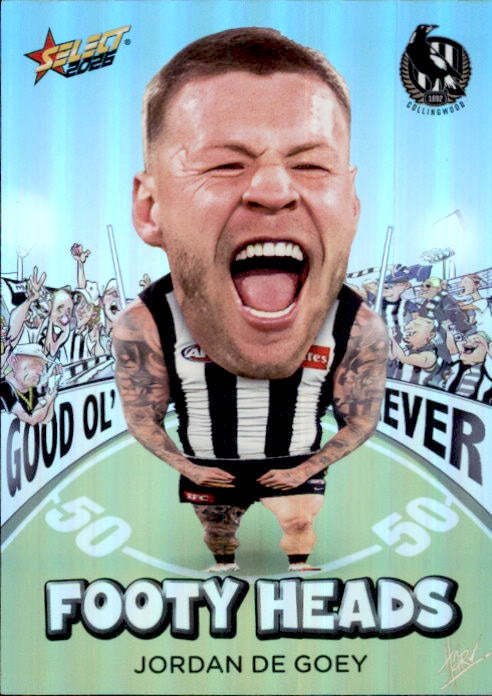 Jordan De Goey, FH21, Footy Heads, 2026 Select AFL Footy Stars