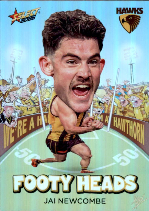 Jai Newcombe, FH57, Footy Heads, 2026 Select AFL Footy Stars