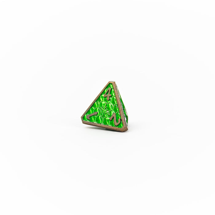 LPG Dice Set - Metal RPG Draco Bright Green/Brass