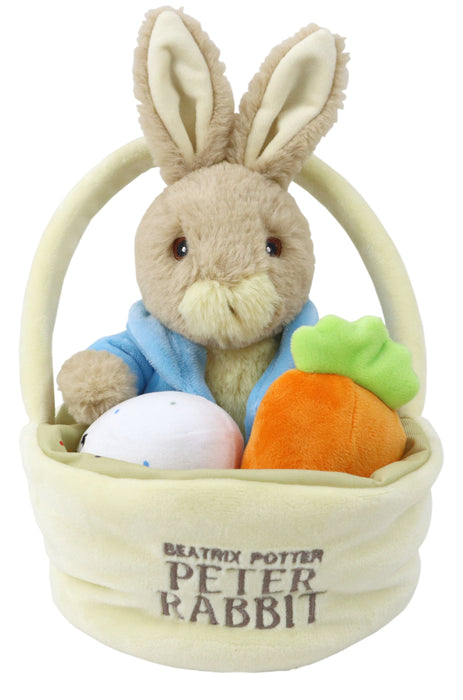 Beatrix Potters Peter Rabbit, Resoftables  9" Plush in Basket