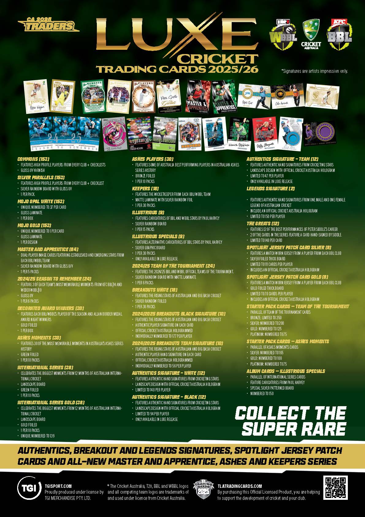 COMBO: 2025-26 TLA CA Cricket Traders Luxe Sealed Box & Traders Album