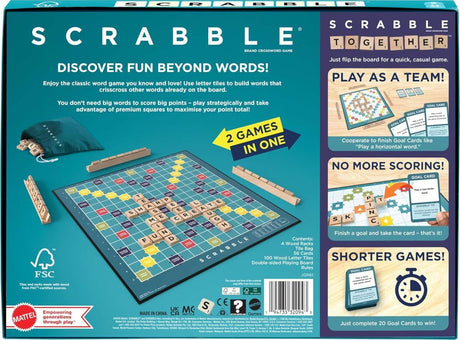 Scrabble - Core Wood - ENGLISH - New Version