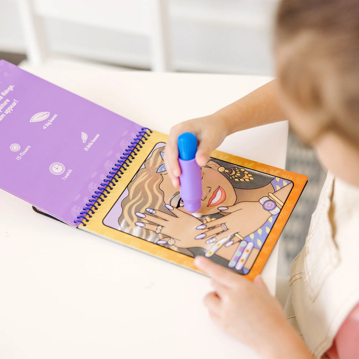 Melissa & Doug - On the Go Water Wow! Water-Reveal Pad - Makeup & Manicures