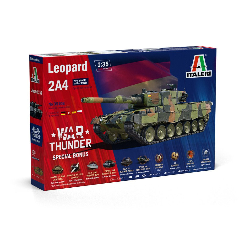ITALERI LEOPARD 2A4 WAR THUNDER EDITION, 1:35 Scale Model Kit