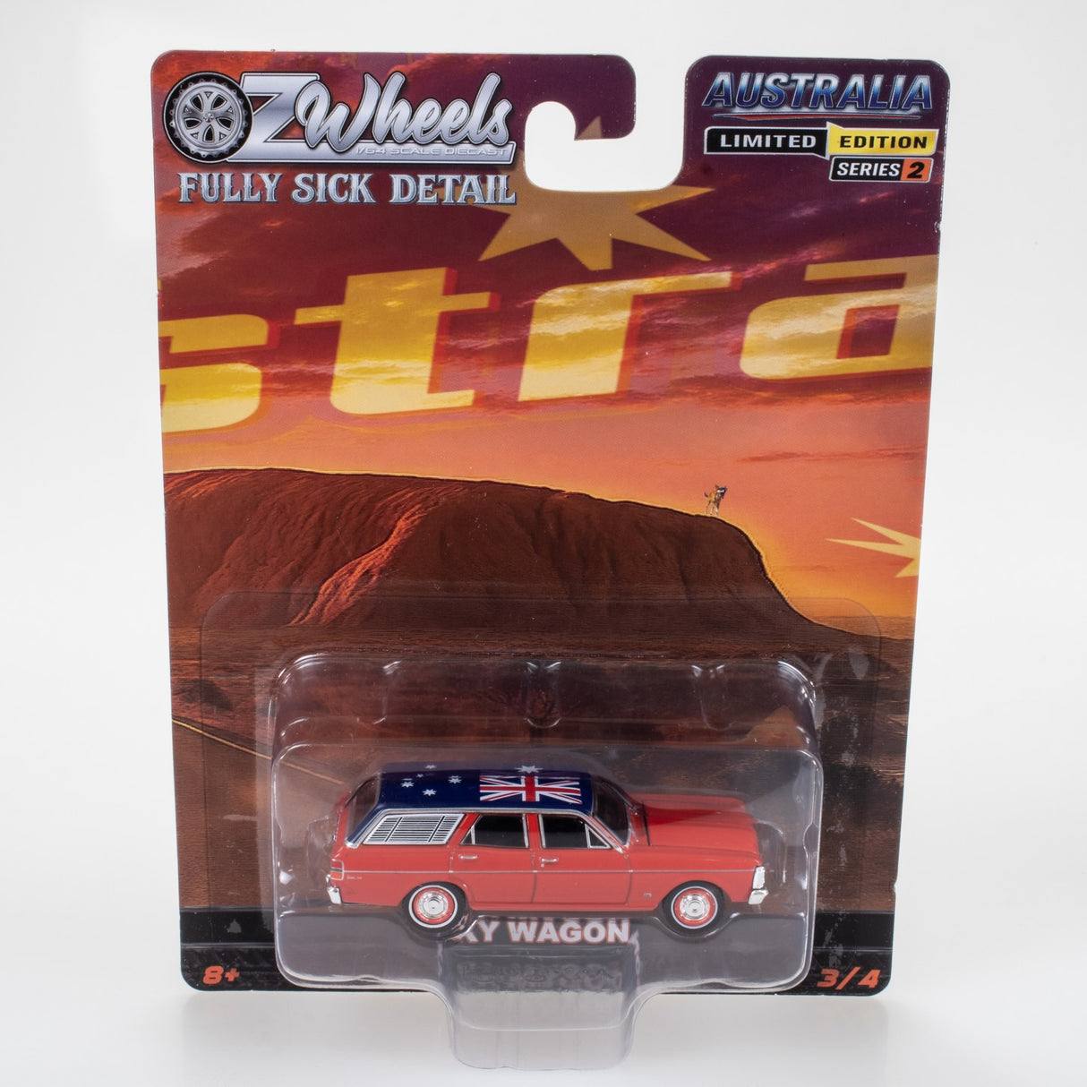 Oz Wheels Australia Day, 1971 Ford XY Station Wagon, Fully Sick Detail FSD's Series 2 - 1:64 Scale Diecast - MAX 2 Per Customer