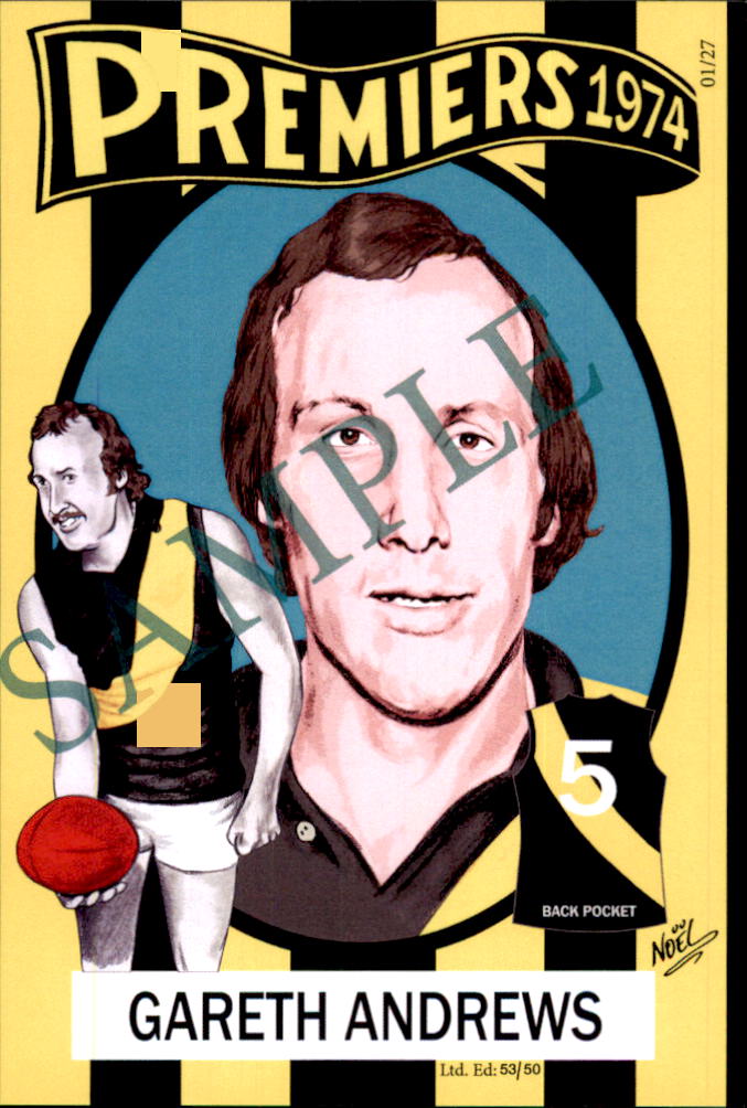 Richmond Tigers, 1973-1974 Back to Back Premiers Card Set by Noel