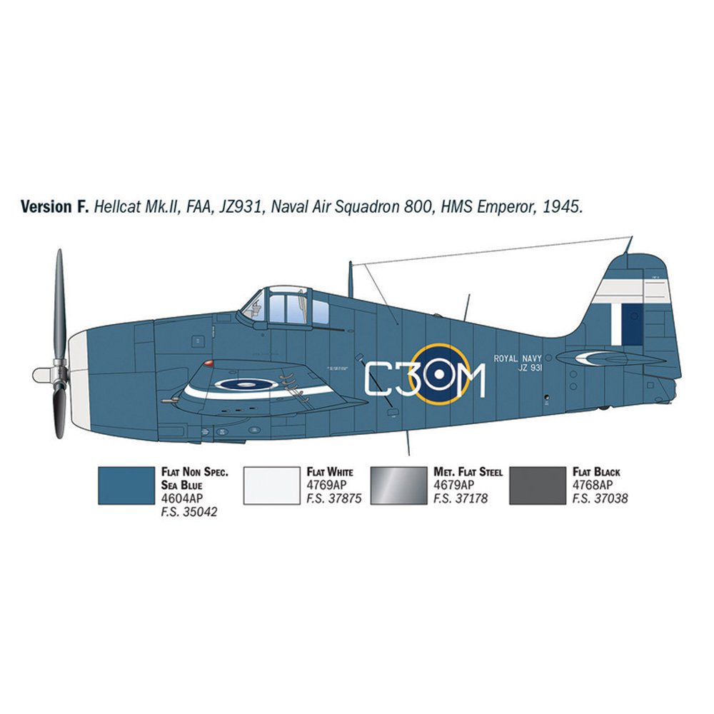 ITALERI GRUMMAN HELLCAT F6 F-3, 1:72 Scale Model Kit