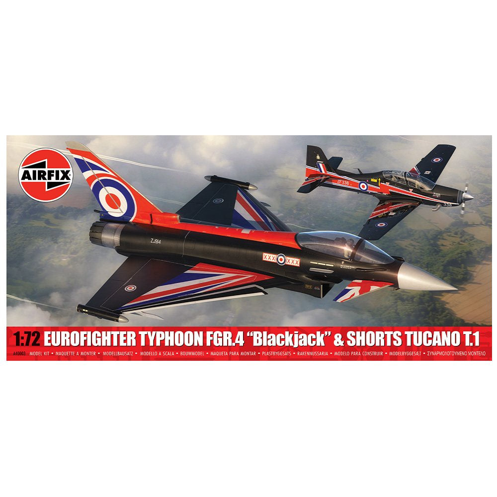 AIRFIX EUROFIGHTER TYPHOON FGR.4 "BLACKJACK" AND SHORTS TUCANO T.1 - TWIN PACK, 1:72 Scale Model Kit