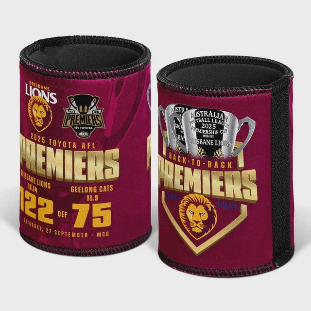 Brisbane Lions 2025 Premiers Score Baseless Can Cooler