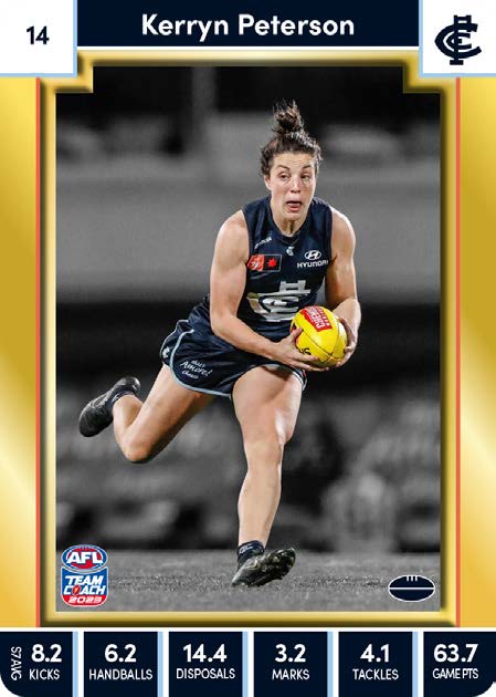 2023 Teamcoach AFLW GOLD Parallel Cards -  Cards 1 to 90 - Pick Your Card