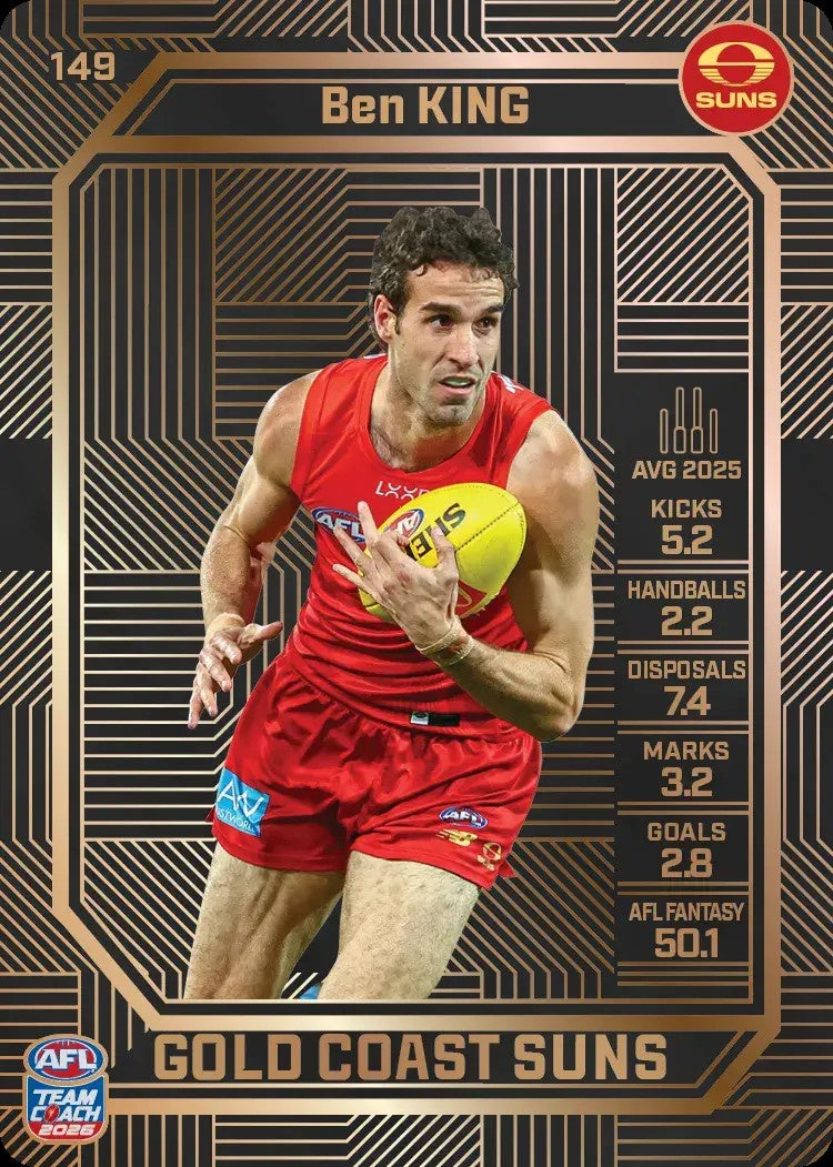 Ben King, #149, Bronze, 2026 Teamcoach AFL