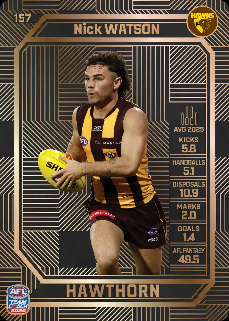 Nick Watson, #157, Bronze, 2026 Teamcoach AFL