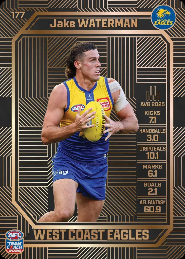 Jake Waterman, #177, Bronze, 2026 Teamcoach AFL