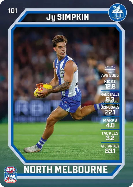 2026 Teamcoach AFL Common Cards - Cards 101 to 198 - Pick Your Card