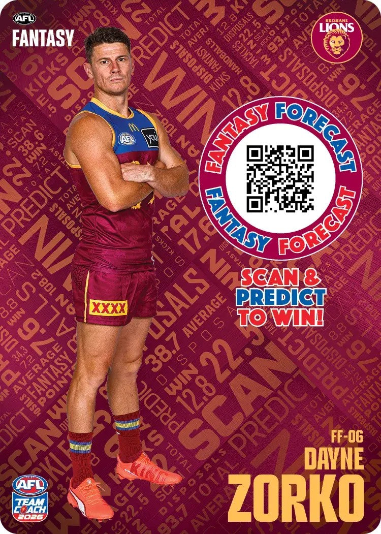 2026 Teamcoach AFL Fantasy Forecast - Cards 1 to 72 - Pick Your Card