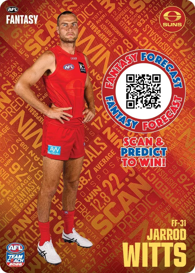 2026 Teamcoach AFL Fantasy Forecast - Cards 1 to 72 - Pick Your Card