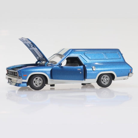 Blue with White Stripes, Ford XC Panel Van, 1:32 Scale Diecast Car