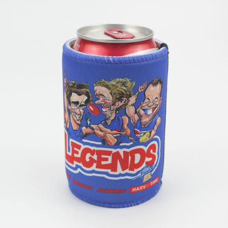 Western Bulldogs Player Legends Caricature Stubby Holders. Art by HarvTime.