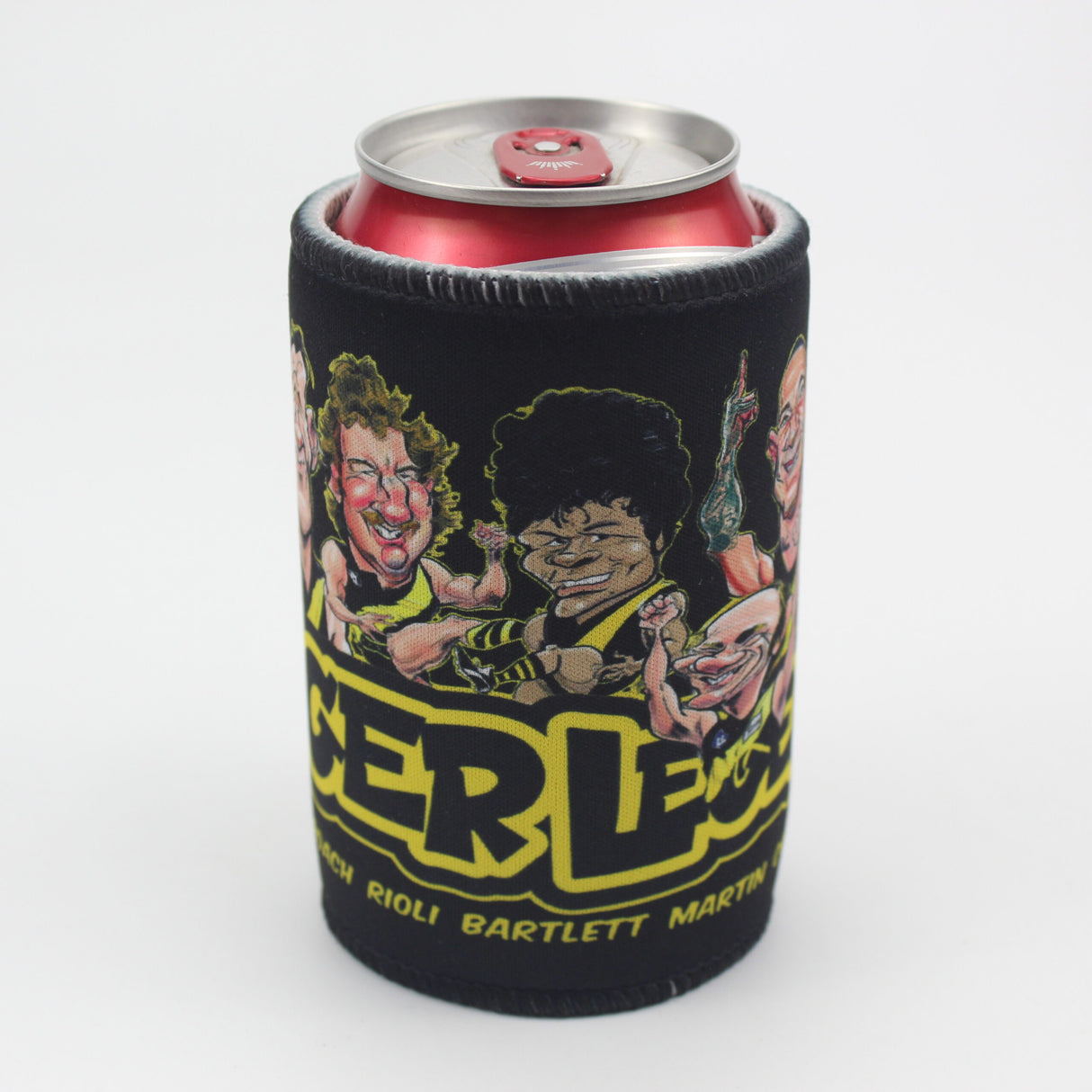 Richmond Tigers Player Legends Caricature Stubby Holders. Art by HarvTime.