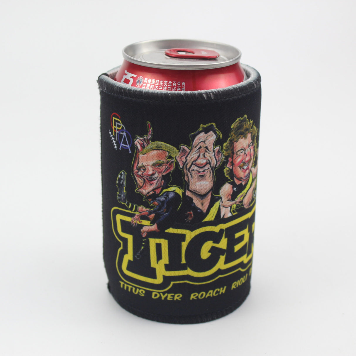 Richmond Tigers Player Legends Caricature Stubby Holders. Art by HarvTime.
