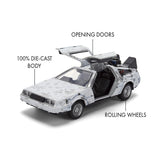 Back to the Future - Delorean (Frosted) 1:32 Scale Diecast Vehicle with Truck Box (SDCC Exclusive)