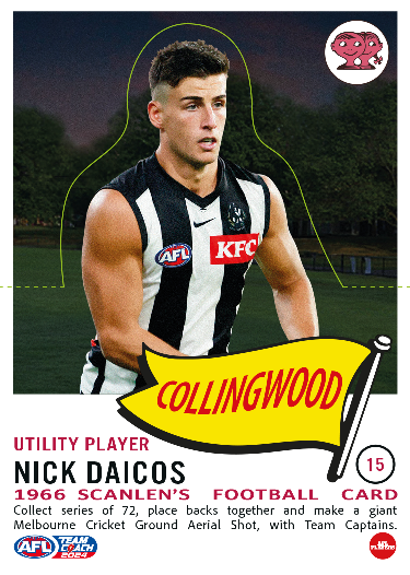 2024 Teamcoach AFL Scanlens Die-Cut - Cards 1 to 72 - Pick Your Card