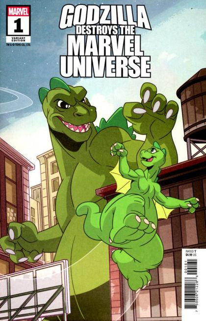 Godzilla Destroys the Marvel Universe #1 Sean Galloway Variant Comic