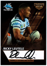 2016 Cronulla Sharks Official Signed Premiers Card Set (Read Description)