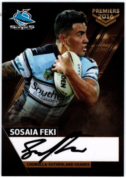 2016 Cronulla Sharks Official Signed Premiers Card Set (Read Description)