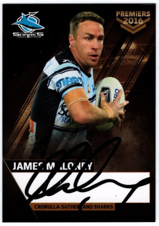2016 Cronulla Sharks Official Signed Premiers Card Set (Read Description)