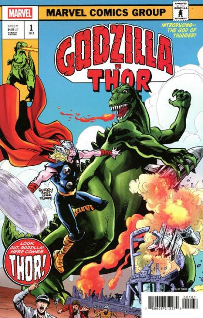 Godzilla vs. Thor #1 Gavin Guidry King of Monsters Homage Variant Comic