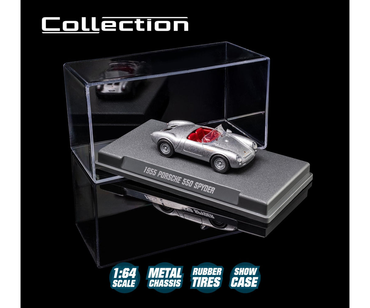 1955 Porsche 550 Spyder - Majorette: Collection Deluxe, 1:64 Scale Diecast Car