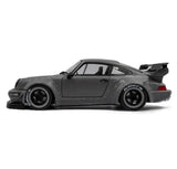 2024 Porsche RWB Body Kit Nargo Grey w/Akira Nakai Figure, 1:18 Scale Diecast Car
