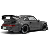 2024 Porsche RWB Body Kit Nargo Grey w/Akira Nakai Figure, 1:18 Scale Diecast Car