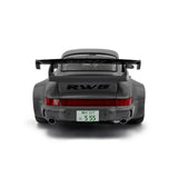 2024 Porsche RWB Body Kit Nargo Grey w/Akira Nakai Figure, 1:18 Scale Diecast Car