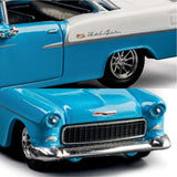 1955 Chevrolet Bel Air - Blue/White - Majorette: Collection Deluxe, 1:64 Scale Diecast Car