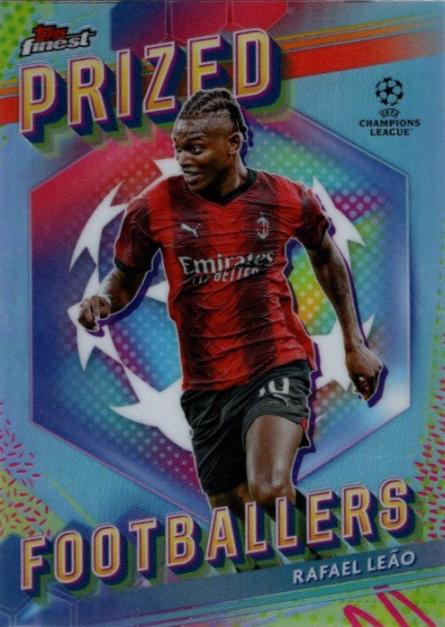 Rafael Leao, Prized Footballer, 2023-24 Topps Finest UEFA Champions League Soccer